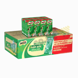 Thùng 48 hộp sữa Milo lúa mạch uống liền 180ml