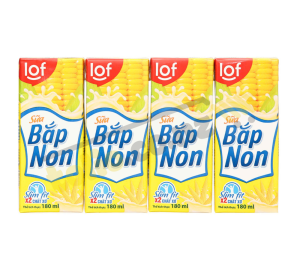 Lốc 4 hộp sữa bắp non LOF hộp 180ml