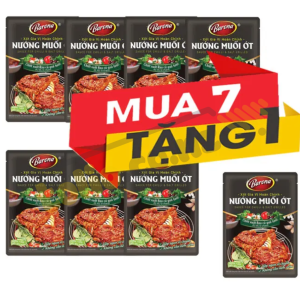 [Mua 7 tặng 1] Set 8 gói xốt nướng muối ớt Barona 80g