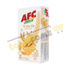 Bánh cracker dinh dưỡng AFC vị lúa mì hộp 200g (8 gói x 25g)