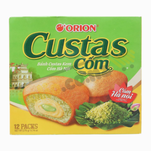 Bánh Custas Orion nhân kem cốm hộp 276g (12 cái x 23g)