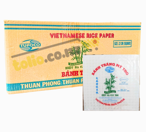 Thùng 44 gói bánh tráng vuông 22cm 340g Ba Cây Tre