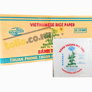 Thùng 44 gói bánh tráng vuông 22cm 340g Ba Cây Tre