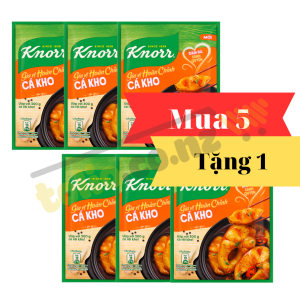 [Mua 5 tặng 1] Set 6 gói gia vị hoàn chỉnh cá kho Knorr 28g