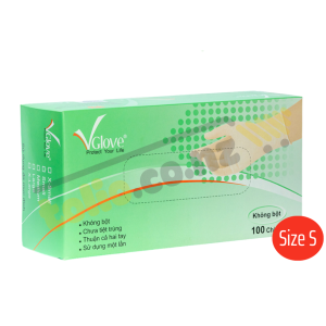 Găng tay y tế không bột VGlove size S hộp 100 cái (50 cặp)