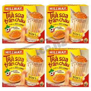 Set 4 hộp trà sữa trân châu Hillway vị Đài Loan 280g