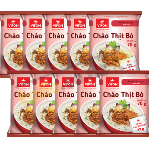 Set 10 gói cháo thịt bò Vifon 70g