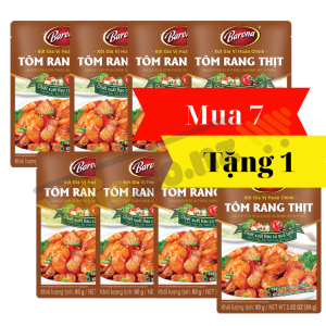 [Mua 7 tặng 1] Set 8 gói xốt tôm rang thịt Barona 80g
